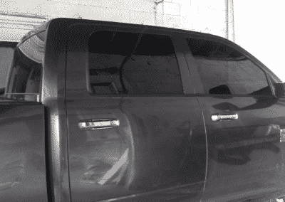 Truck with dark window tint